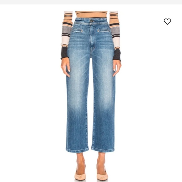 Mother welt front greaser jeans in champagne & cowboys 28 - Picture 1 of 12